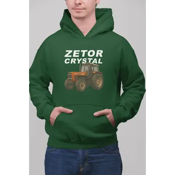Pánská mikina MMO Pánská mikina Zetor Crystal Barva: Láhvově zelená, Velikost: 4XL