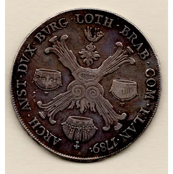 1/2 Tolar Křížový 1789 A Josef II. 14,58 g, stříbrná mince