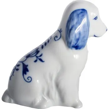 Talíř Pes sedící, Český porcelán Dubí, CIBULÁK, 9,8 cm
