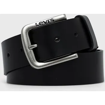 Opasek Kožený pásek Levi's pánský, černá barva 38016.0196 99X, vel. 70