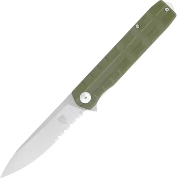 kapesní nůž CobraTec Kuzio G10 OD Green Drop Serrated 01CT005