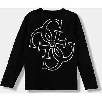 Pánské tričko Dětské bavlněné tričko s dlouhým rukávem Guess L5BI38.KBZV1.9BYA černá 99X, vel. 175