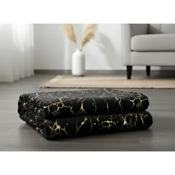 deka Deka z mikrovlákna FRANCIS černá/zlatá 150x200 cm MyBestHome