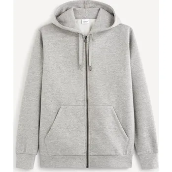 Pánská mikina Celio Mikina na zip Vethree 1101241 Šedá XL