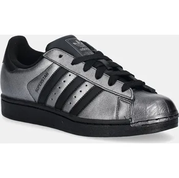 Dámská obuv Kožené tenisky adidas Originals Superstar II dámské, černá barva, IH1598 SLV, EUR 37 1/3