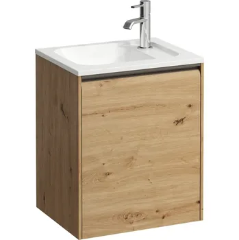 Koupelnový nábytek LAUFEN MEDA Skříňka pod umyvadlo, 1 dvířka, závěsy vpravo, pro umyvadlo H814110 z materiálu Marbond 437x339, Divoký dub - H4216620112671