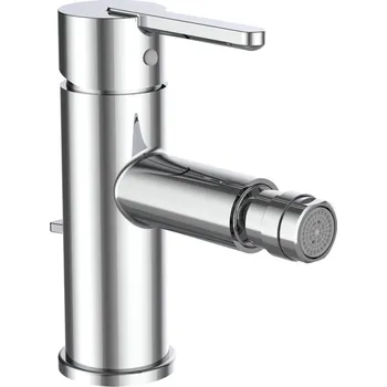 LAUFEN LUA E LUA E, bidetová stojánková páková baterie s automatickou výpustí, chrom 195x180, - H3415F10041111