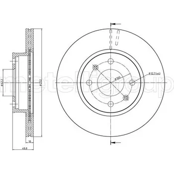 Brzdový kotouč Brzdový kotouč METELLI 23-1104