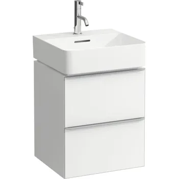 Nábytek LAUFEN SPACE Skříňka pod umyvadlo, se 2 zásuvkami, pro umyvadlo H815281 435x410, Světlý ořech, hliníkový úchyt - H4101021601011