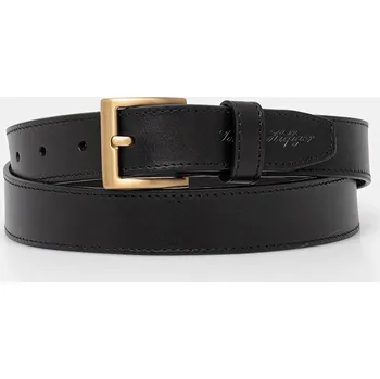 Opasek Kožený pásek Tommy Hilfiger AM0AM14067 černá 99X, vel. 90