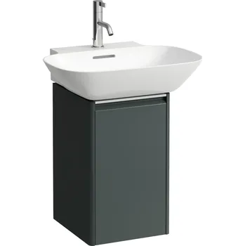 Koupelnový nábytek LAUFEN BASE Skříňka pod umyvadlo, 1 dvířka, závěsy vpravo, 1 vnitřní polička, pro umývátko H810302 315x340, Šedá traffic - H4030221102661