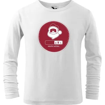 Dětské triko s potiskem Vánoční načítání Velikost: 122/6 let, Barva: Khaki