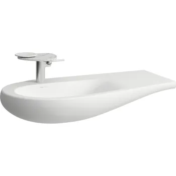 Koupelnový nábytek LAUFEN ILBAGNOALESSI Umyvadlo do nábytku, odkládací plocha vpravo 900x500, Bílá mat - H8149757571041