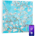 Klarstein Wonderwall Air Art Smart, infračervený ohřívač, 60 x 60 cm, 350 W, mandlový květ 228099278