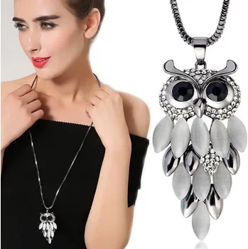 Náhrdelník B-TOP Dámský dlouhý náhrdelník s přívěskem Sova