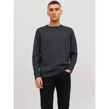 Pánský svetr Tmavě šedý pánský svetr Jack &amp; Jones Basic Jack &amp; Jones černá 2501394