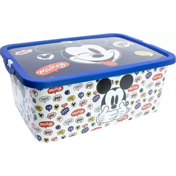 Úložný box Plastový úložný box 13 l MICKEY s víkem