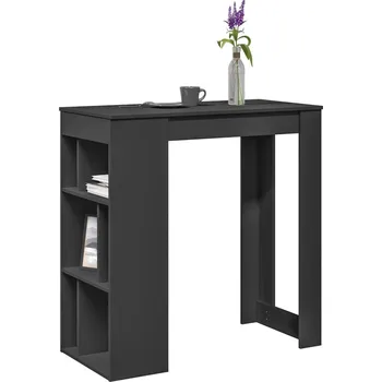 Jídelní stůl Barový stůl s regály kouřový dub 102 x 50 x 103,5 cm kompozit