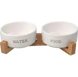 Keramické misky Dog Fantasy se stojánkem 850ml bílé