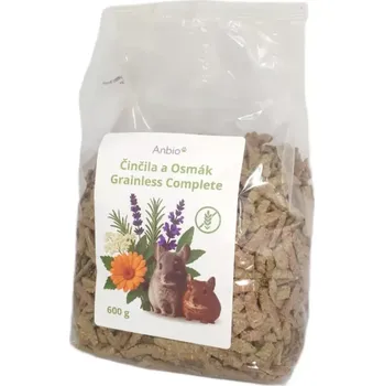 Krmivo pro hlodavce Anbio Činčila a osmák Grainless Complete 600 g