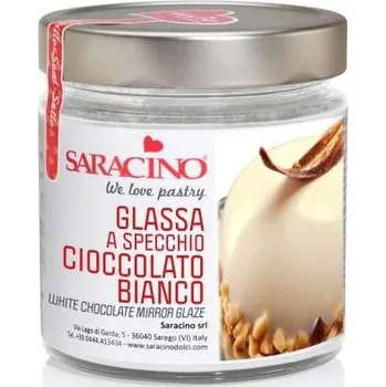 Zrcadlová poleva bílá čokoláda 350g - Saracino | Skvělé pro Váš domácí dort