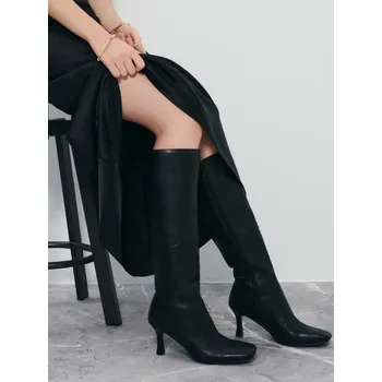 Dámské kozačky Kozačky na podpatku - 41 - House - černá - 396HB-99X