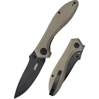 kapesní nůž Kubey KU314K Ruckus Tan Black kapesní nůž 8,4 cm, černá, hnědá, G10, spona