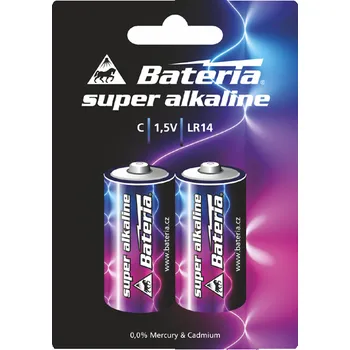 Článková baterie BATERIA Super Alkaline LR14 2/blistr