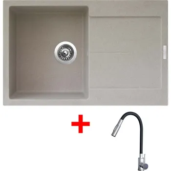 Granitový dřez Granitový dřez Sinks ULTIMA 790 Avena + ELASTA S nerez/černá G25329