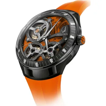 Hodinky Bulova 28A205 Mens Watch Accutron DNA Casino Limited Edition orange