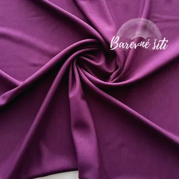 Teplákovina POČESANÁ MÁSLOVÁ Švestka 340g (E) (Elegantní lesklá teplákovina)