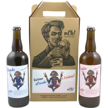 Pivo Set Pivovar Chříč Pravda a Láska 2x0,75l + dárkové balení