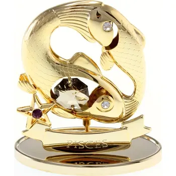 Znamení zvěrokruhu Crystocraft RYBY - zlatavá