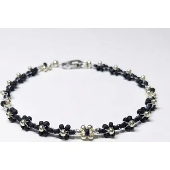 Náramek Bellakvět Náramek "Noční královna" - Miyuki & Ocel Velikost: L 18 cm