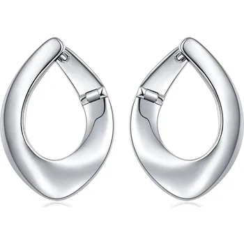 Náušnice For Silver Stříbrné designové náušnice v oválném tvaru - Stříbro 925