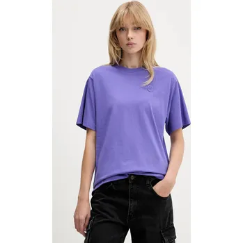 Bavlněné tričko Hugo Blue Vintage Tee_B_1 50518139 fialová 45X, vel. L