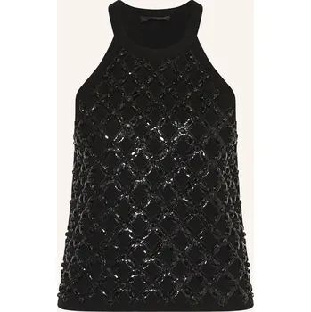 Liu Jo Dámský Pletený Top S Ozdobnými Kamínky, černá, 42
