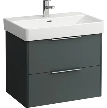 Koupelnový nábytek LAUFEN BASE Skříňka pod umyvadlo, 2 zásuvky, pro umyvadlo H810967 665x440, Šedá traffic - H4023321102661