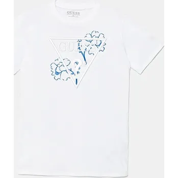 Dětská móda Dětské bavlněné tričko Guess L5GI09.K8HM4.PPYA bílá 00X, vel. 147-157