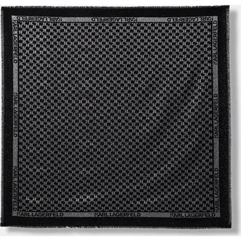 Šátek Šátek s příměsí hedvábí Karl Lagerfeld K/MONOGRAM B1W33026 černá 99X, vel. ONE SIZE