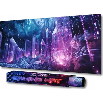 Podložka pod myš PODLOŽKA POD MYŠ PRO HRÁČE SVÍTÍCÍ KRYSTALY GAMING 100x50