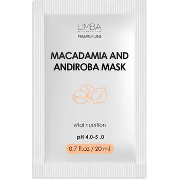 Vlasová regenerace LIMBA kosmetika MACADAMIA A ANDIROBA maska 20 ml