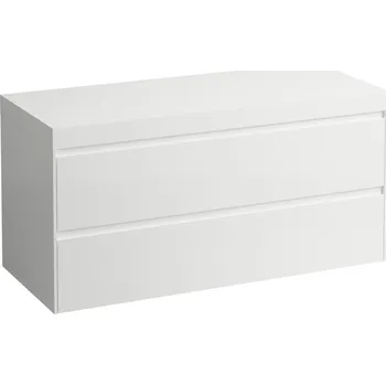 Koupelnový nábytek LAUFEN LANI Modulární sestava 1200, umyvadlová deska 65 mm (.260 bílá mat), bez výřezu,se 2 zásuvkami 1185x495, Multicolour - H4045701129991