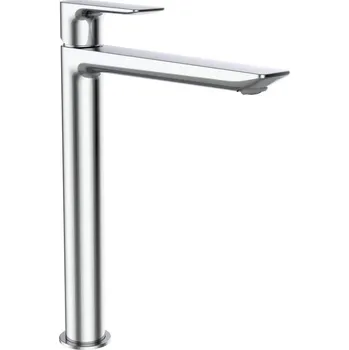 Vodovodní baterie LAUFEN CITYPLUS Umyvadlová páková baterie Eco+ (středová poloha ovládací páčky spustí studenou vodu) pro umyvadlové mísy, s pevným výtokem 185 mm, bez automatické výpusti, chrom 548x265, no colour - HF505314100000