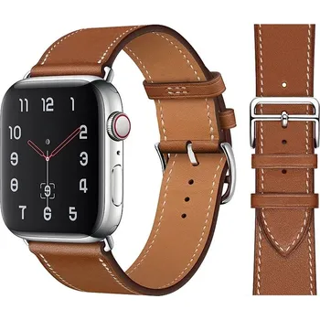 Řemínek na hodinky AW Kožený STYLISH řemínek na Apple Watch - Hnědý Šířka uchycení řemínku: 38/40/41/42mm, Barva: Hnědý IR-AWKZST06