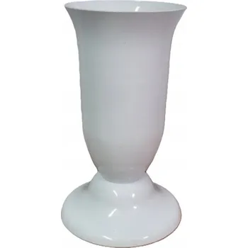 Váza Moderní bílá váza z plastu – stylový doplněk do interiéru