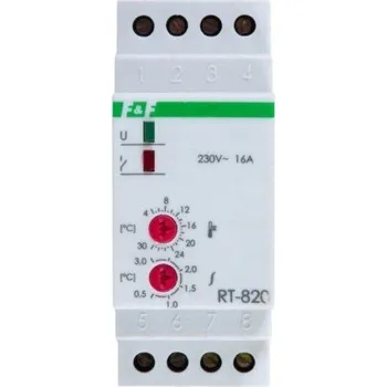 Termostat F&F RT-820 regulátor teploty 4-30°C 230V, senzor KTY 81-210