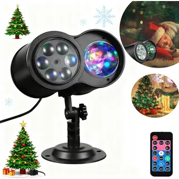 Vánoce VÁNOČNÍ LED PROJEKTOR 14 VZORŮ VENKOVNÍ EFEKT VLNĚNÍ VODY DÁLKOVÉ OVLÁDÁNÍ