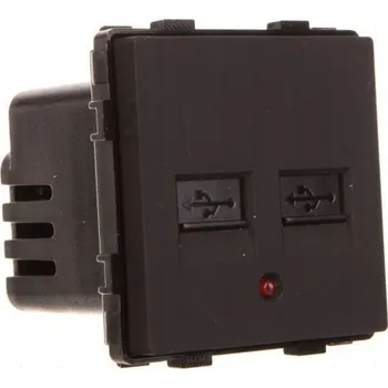 Elektrická zásuvka Hermetická USB zásuvka TouchMe černá