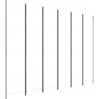 Paraván Paraván 6dílný, bílý, 300x220 cm, textil